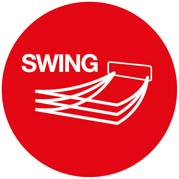 Horizontal vane swing